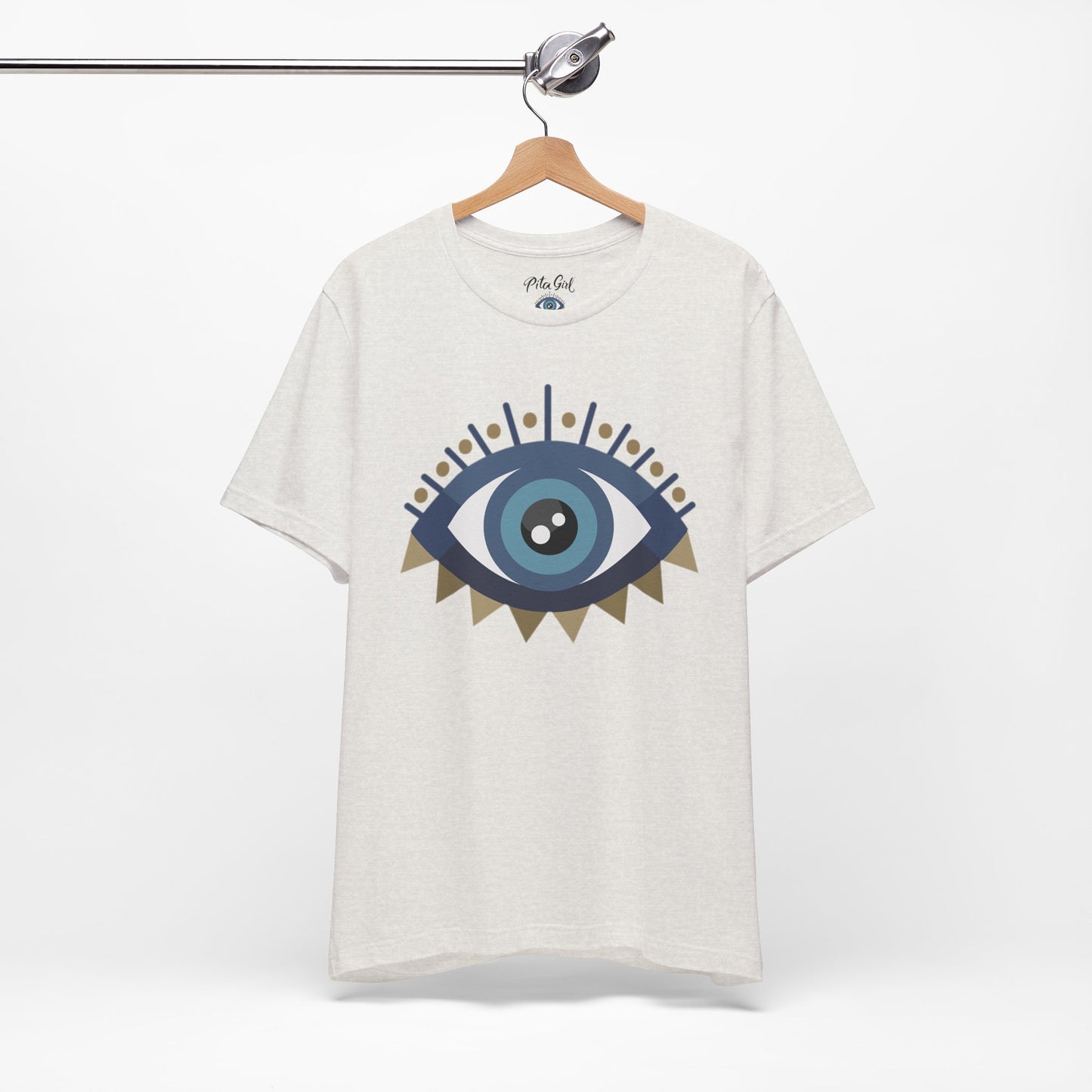Pita Girl® Evil Eye Protection Unisex Jersey Tee - Casual Comfort for Food Lovers