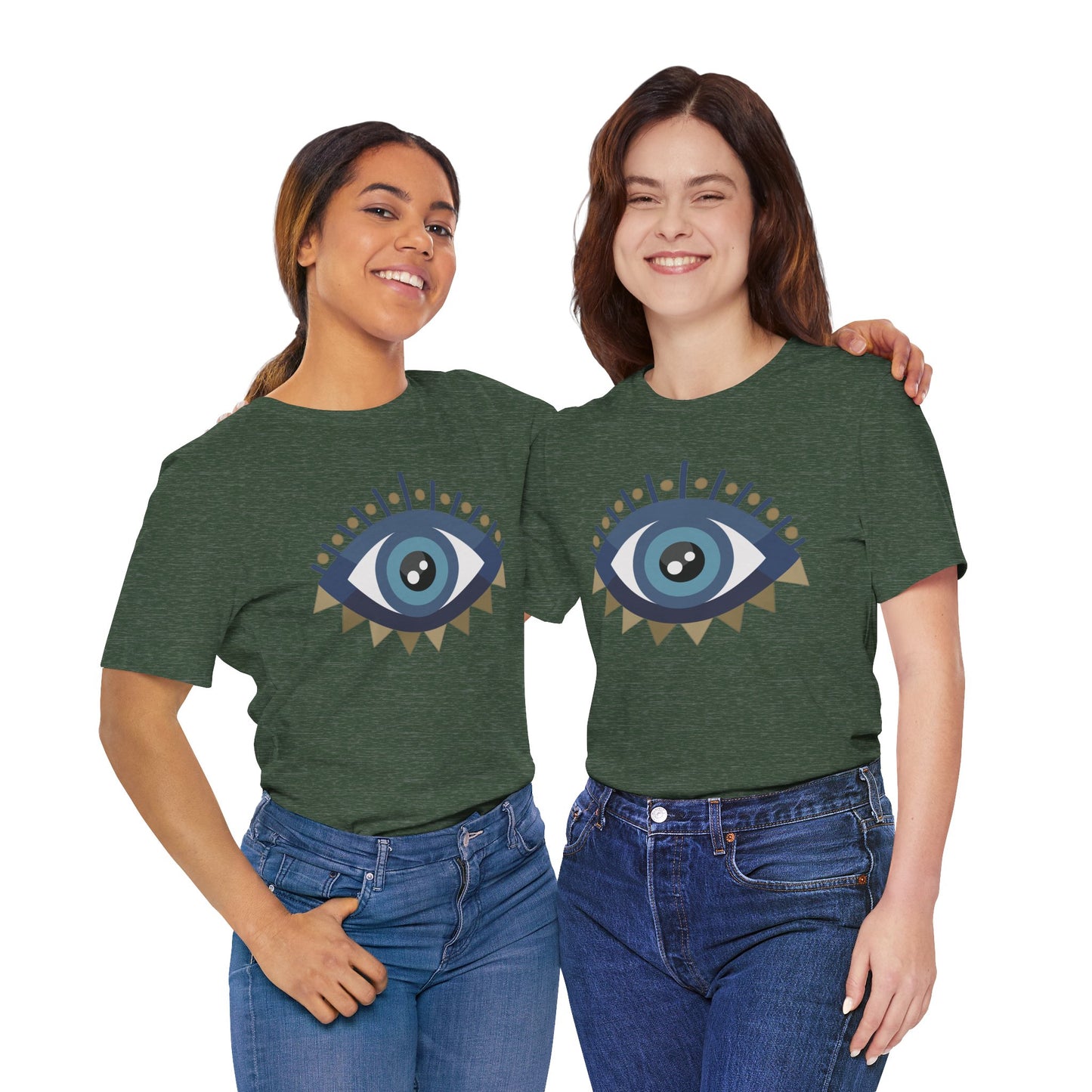 Pita Girl® Evil Eye Protection Unisex Jersey Tee - Casual Comfort for Food Lovers
