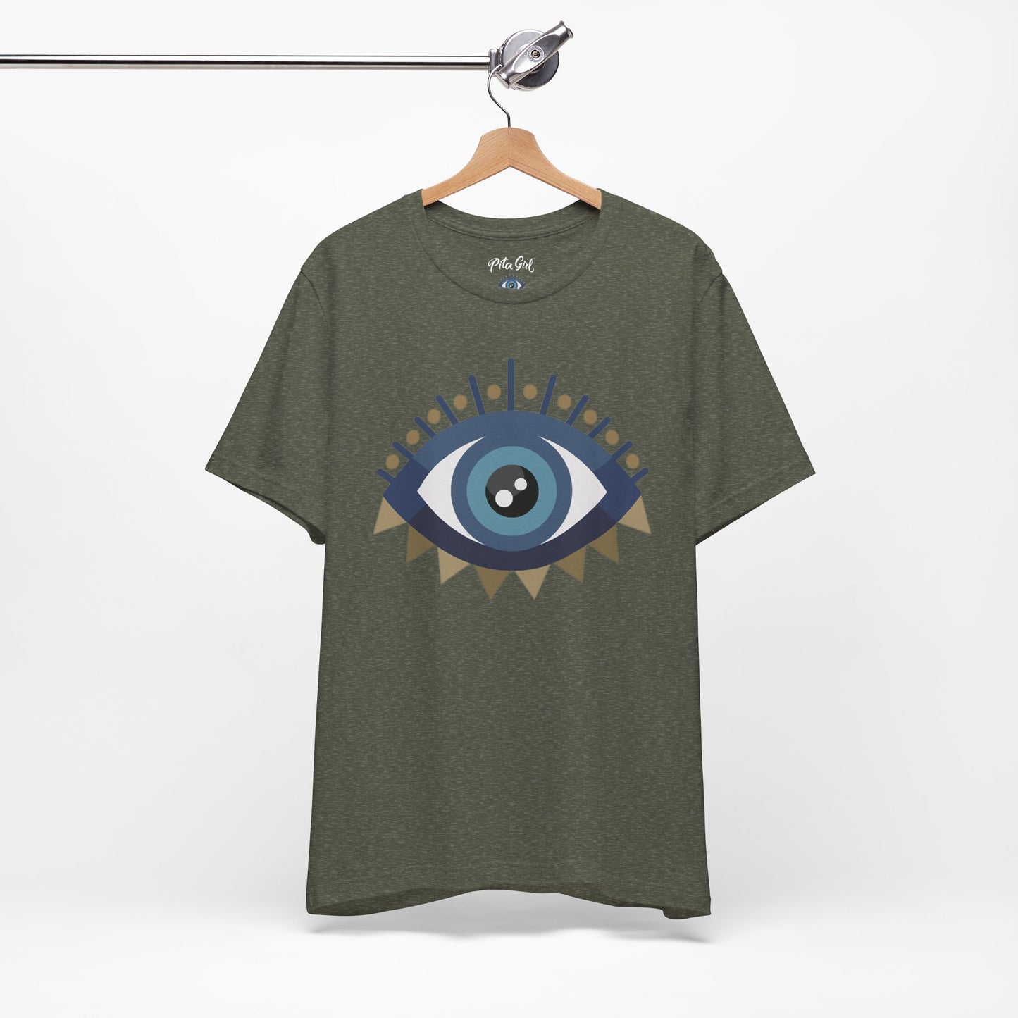 Pita Girl® Evil Eye Protection Unisex Jersey Tee - Casual Comfort for Food Lovers