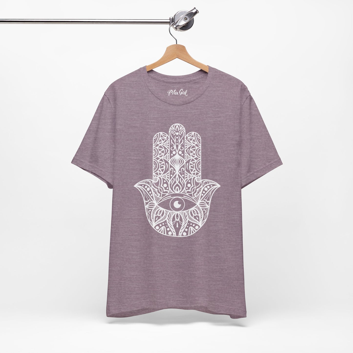 Pita Girl® Hamsa Palm Hand  Unisex Jersey Tee - Casual Comfort for Food Lovers