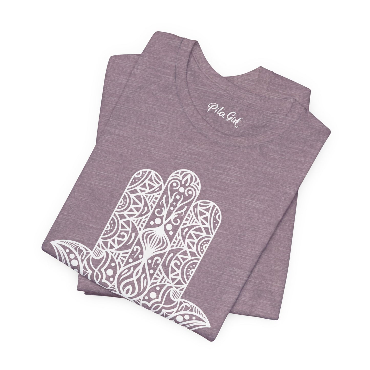Pita Girl® Hamsa Palm Hand  Unisex Jersey Tee - Casual Comfort for Food Lovers