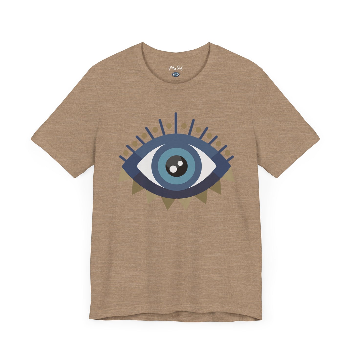 Pita Girl® Evil Eye Protection Unisex Jersey Tee - Casual Comfort for Food Lovers