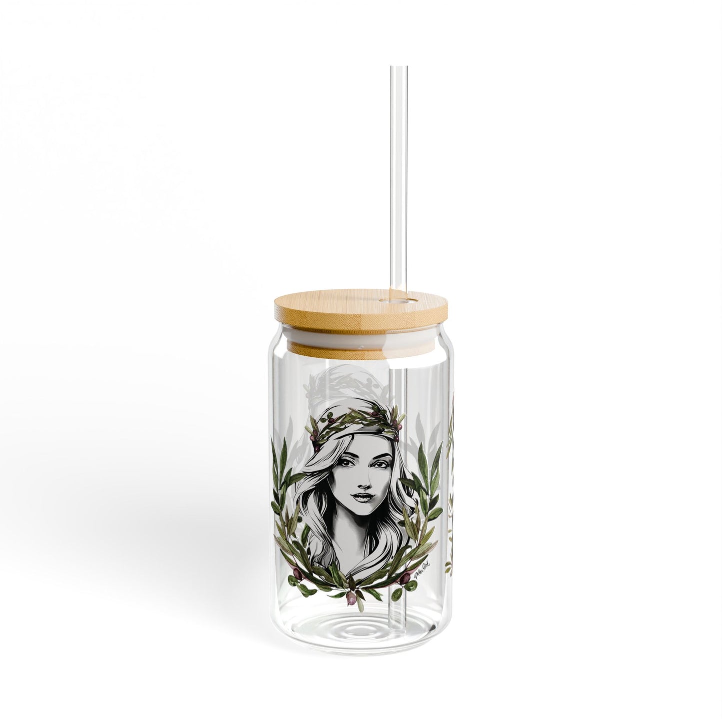 Stylish Personalized 16oz Sipper Glass - Perfect for Eco-Friendly Sips!