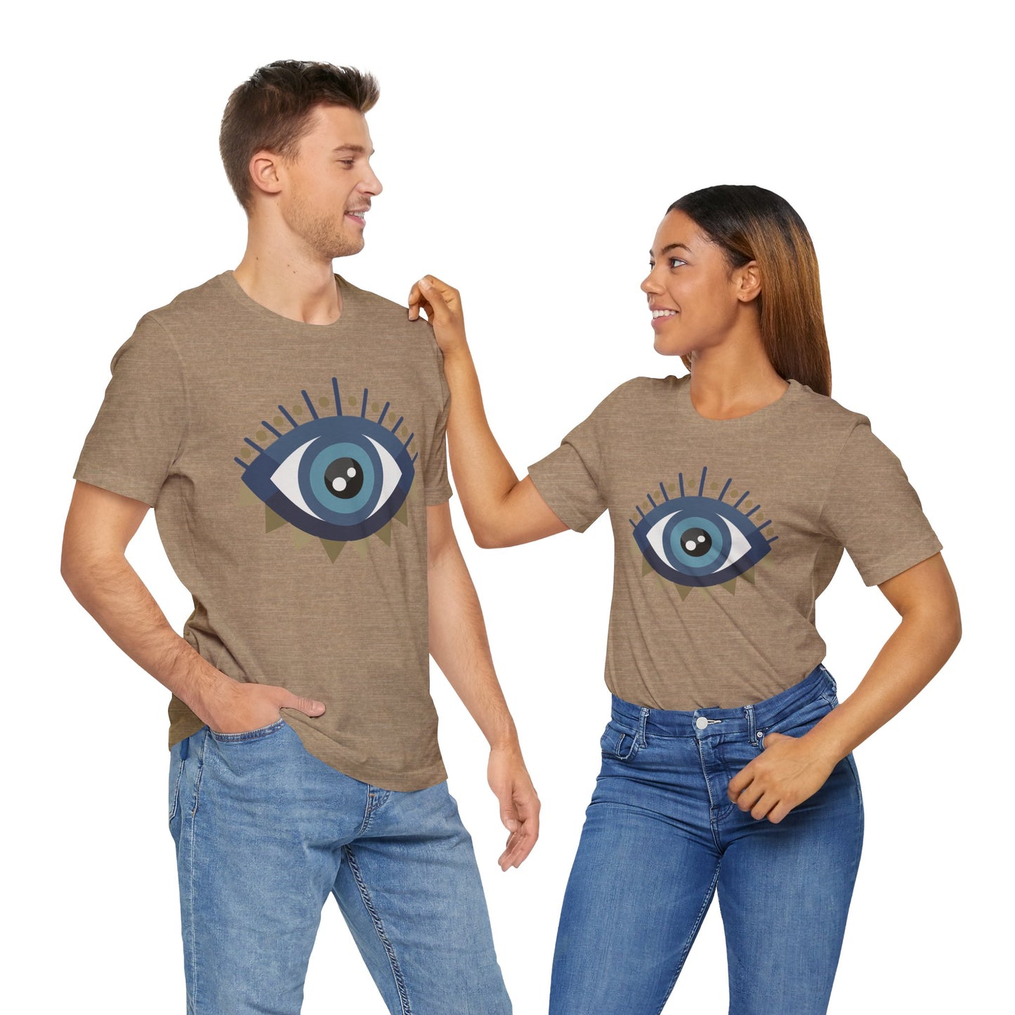 Pita Girl® Evil Eye Protection Unisex Jersey Tee - Casual Comfort for Food Lovers
