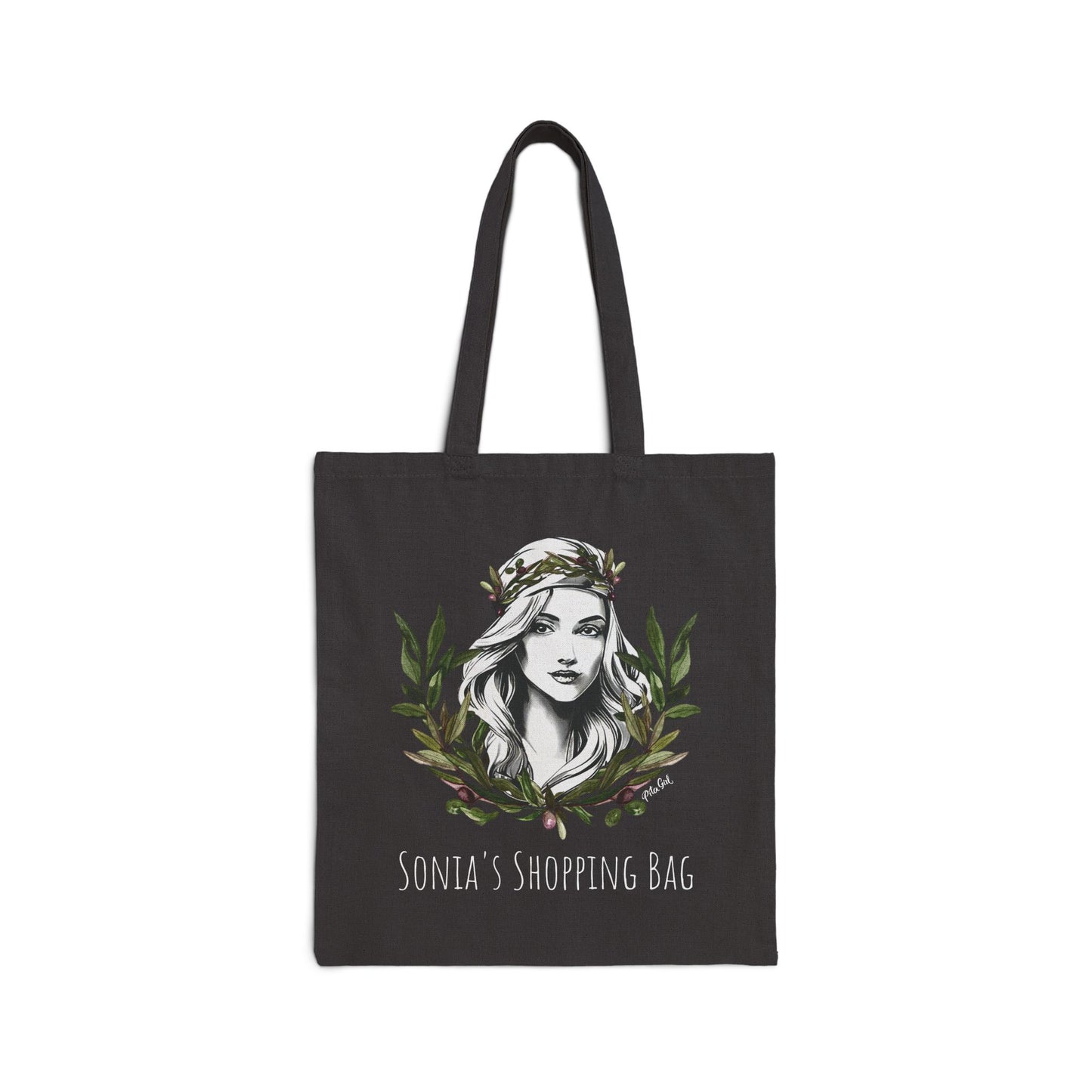 Personalized Bohemian Floral Tote Bag - Eco-Friendly Canvas Carryall with Elegant Woman Design