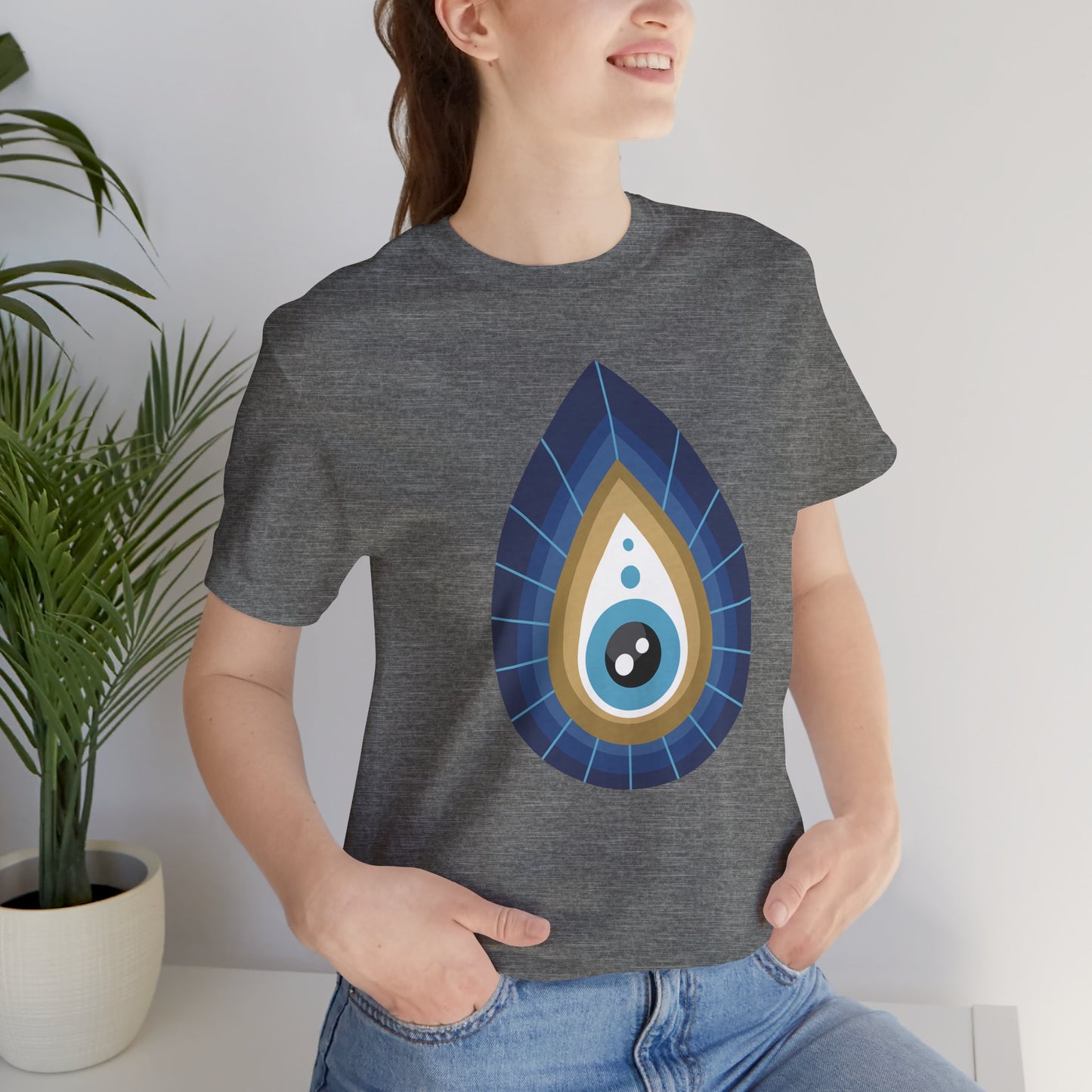 Pita Girl® Evil Eye Tee Protection Unisex Jersey Tee - Casual Comfort for Food Lovers