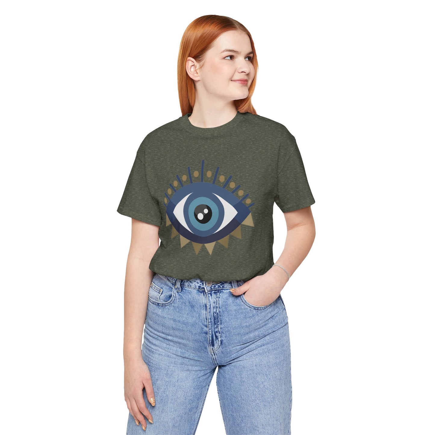 Pita Girl® Evil Eye Protection Unisex Jersey Tee - Casual Comfort for Food Lovers