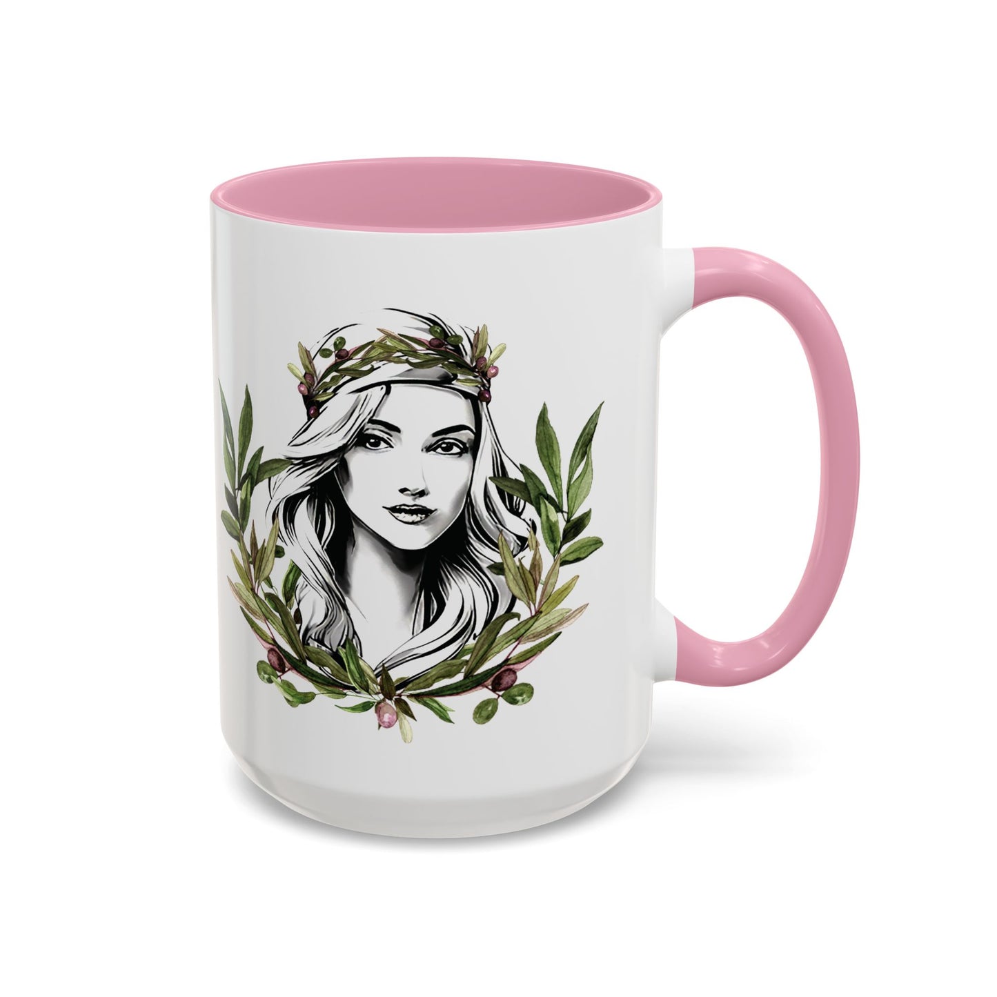 Pita Girl Coffee Mug - 15oz Beautiful Herbal Design