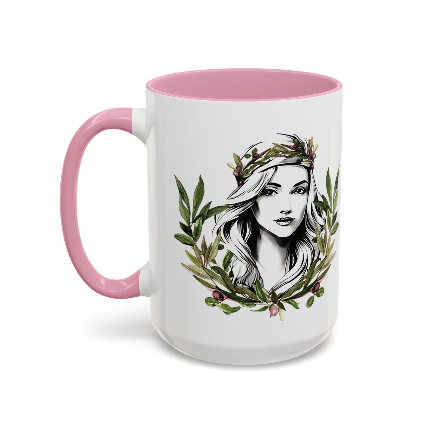 Pita Girl Coffee Mug - 15oz Beautiful Herbal Design
