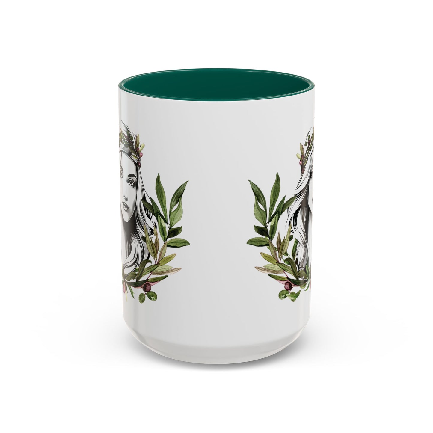 Pita Girl Coffee Mug - 15oz Beautiful Herbal Design